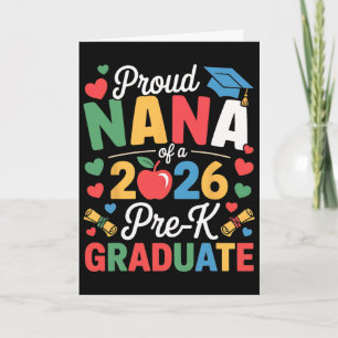 Stolt Nana till en Cl 2026 Pre-k examen Utexaminer Kort