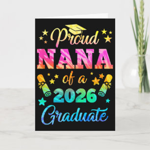 Stolt Nana till en Cl Of 2026 examen senior 26 sli Kort