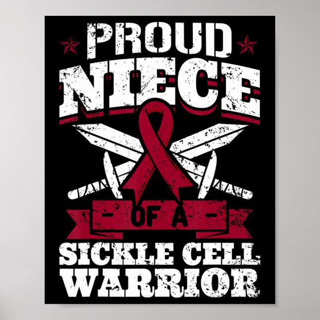 stolt närhet till en ickle Cell Warrior Scd-medvet Poster (Framsidan)