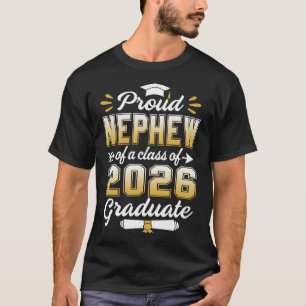stolt Nephew med klass 2026 Heart Student Sen T Shirt
