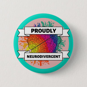 stolt neurodivergerande knapp