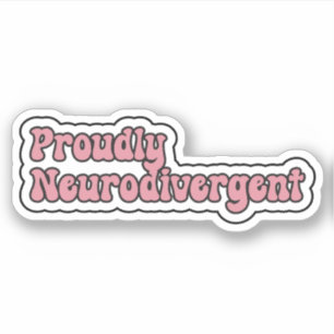 stolt neurodivergerande Rosa Neurodiversity Klistermärken