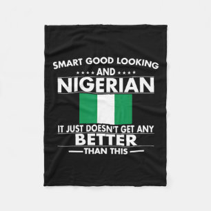 Stolt nigeriansk flagga Nigeria Heritage Roots Män Fleecefilt