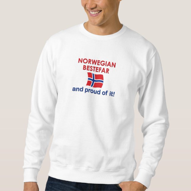 Stolt norska Bestefar (farfadern) Långärmad Tröja (Framsida)