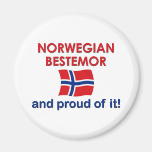 Stolt norska Bestemor (farmodern) Magnet