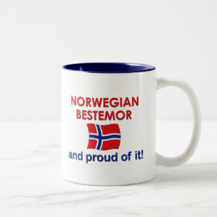 Stolt norska Bestemor (farmodern) Två-Tonad Mugg