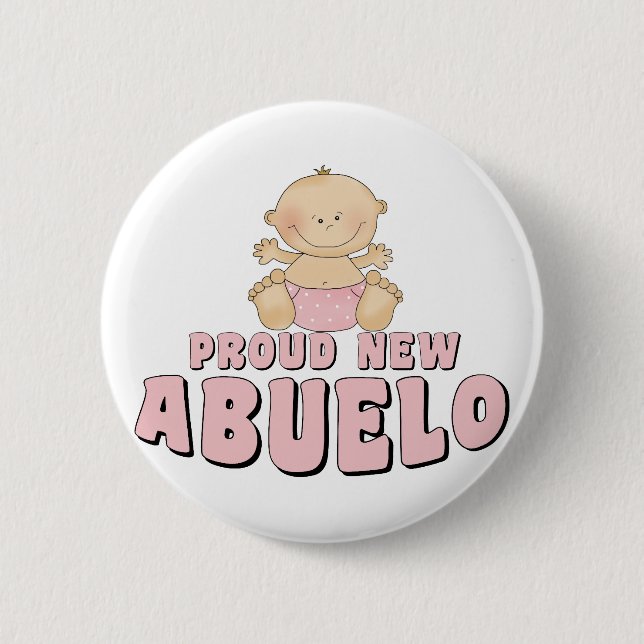 STOLT NY ABUELO  Babyflicka Knapp (Framsida)