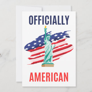 Stolt Ny Amerikansk Medborgarkort – Patriotisk Pre Tack Kort