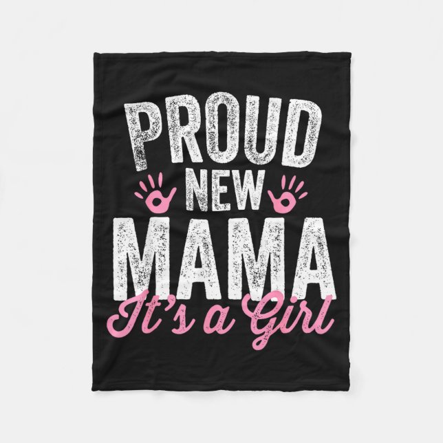 Stolt Ny Mamma Det Är En Flicka Mor Snart Att Vara Fleecefilt (Framsidan)