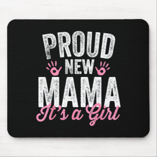 Stolt Ny Mamma Det Är En Flicka Mor Snart Att Vara Musmatta