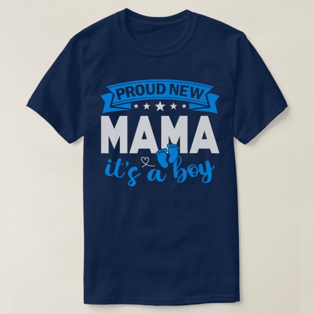 stolt ny Mamma Det är en Gender som avslöjar Manar T Shirt (Design framsida)