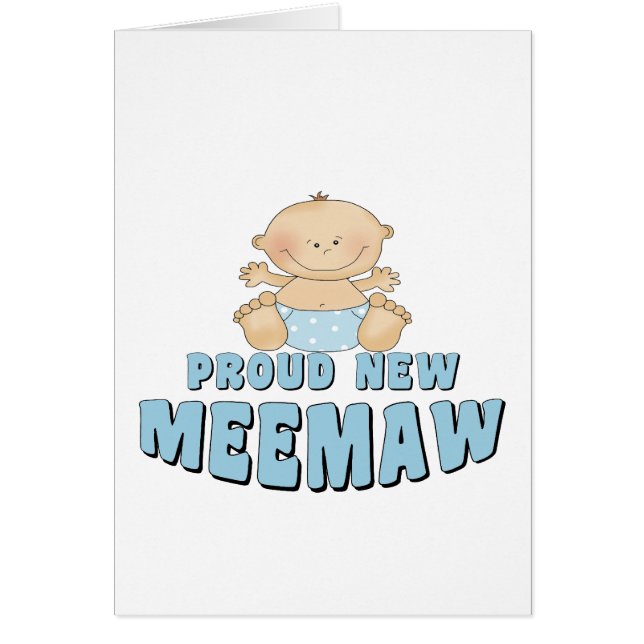 STOLT NY MeeMaw T-Shirt Hälsningskort (Framsidan)