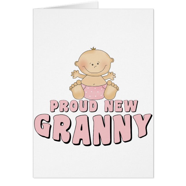STOLT NY Mormor T-Shirt Hälsningskort (Framsidan)