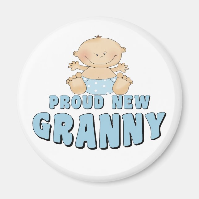 Stolt Ny Mormor T-Shirt Magnet (Framsidan)