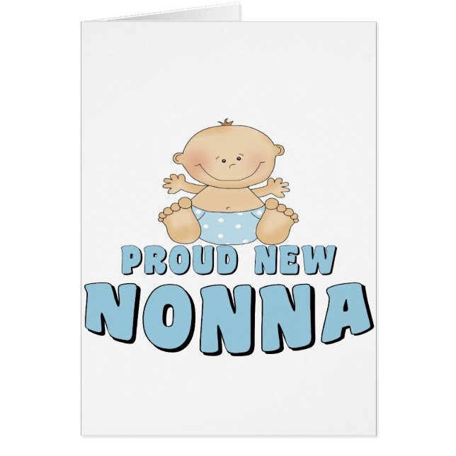STOLT NY Nonna T-Shirt Hälsningskort (Framsidan)