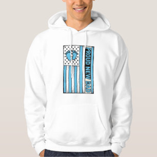 Stolt Ny Pappa Bebis Fötter Flagga Vektor Design_1 Hoodie