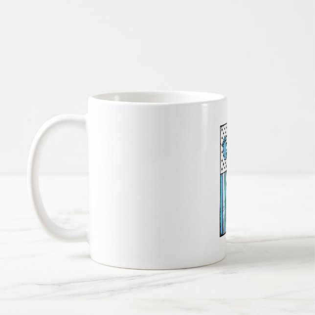 Stolt Ny Pappa Bebis Fötter Flagga Vektor Design_1 Kaffemugg (Vänster)