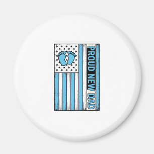 Stolt Ny Pappa Bebis Fötter Flagga Vektor Design_1 Magnet