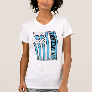 Stolt Ny Pappa Bebis Fötter Flagga Vektor Design_1 T Shirt
