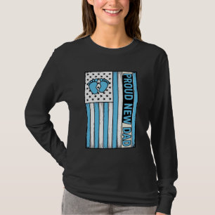 Stolt Ny Pappa Bebis Fötter Flagga Vektor Design_1 T Shirt