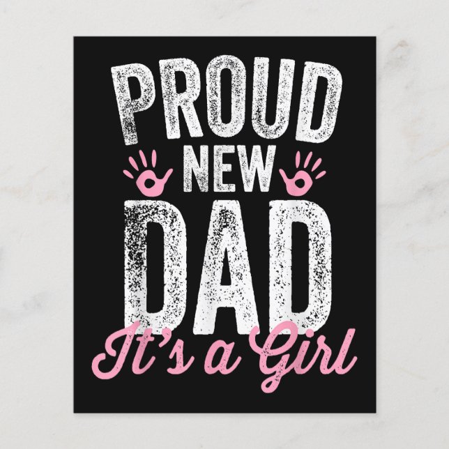 Stolt Ny Pappa Det Är En Flicka Gåvor Pappa Att Va (Framsida)