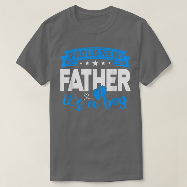 stolt Ny pappa Det är en Gender som avslöjar Manar T Shirt (Design framsida)