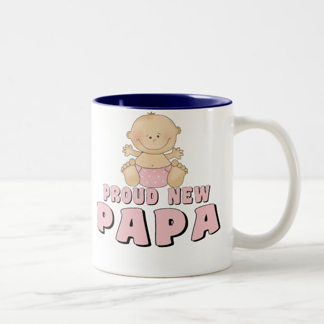 STOLT NY PAPPA POJKE Två-Tonad MUGG (Höger)