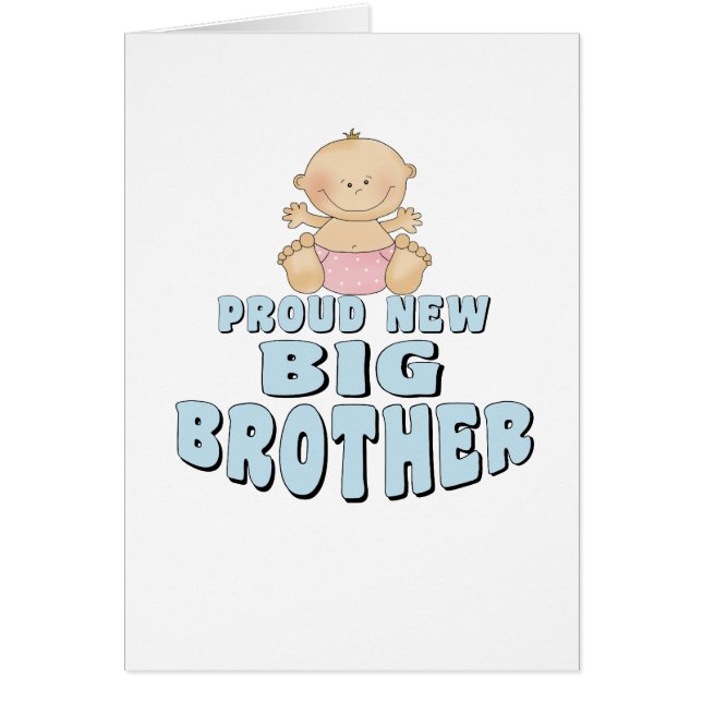Stolt ny storebrorflicka hälsningskort (Framsidan)