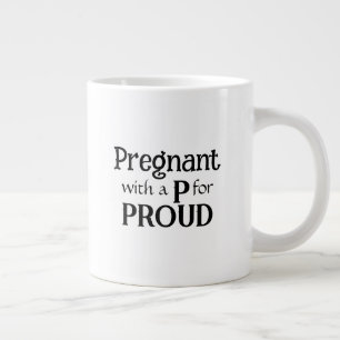 stolt ny typografisk present till mor under gravid jumbo mugg