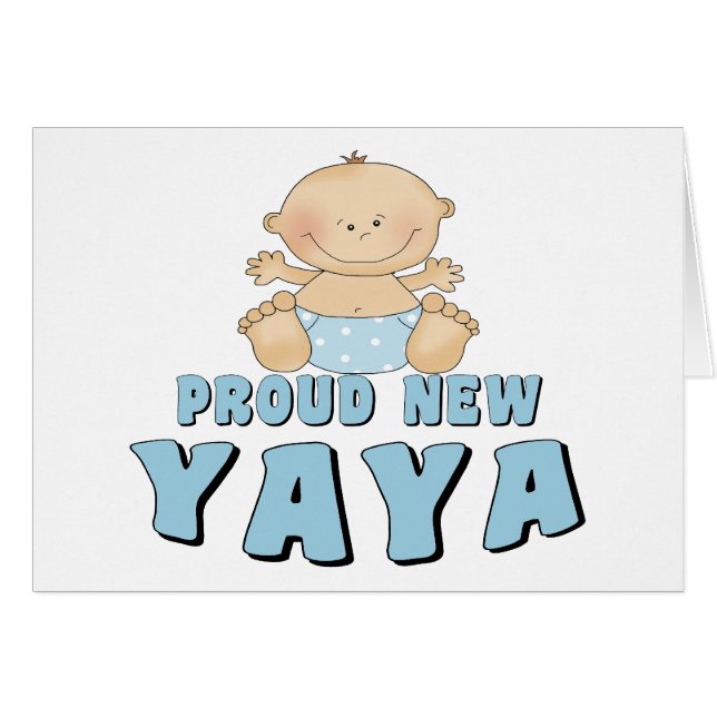 STOLT NY YaYa T-tröja Hälsningskort (Framsidan Horizontal)