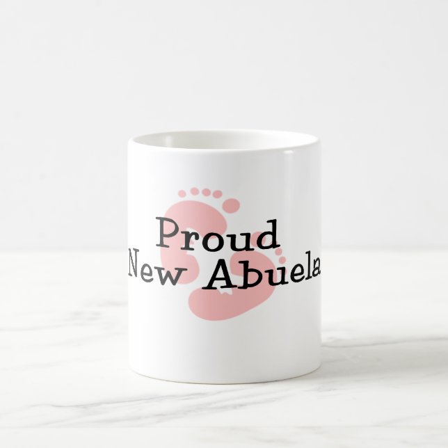 Stolt nya Abuela flickafotspår Kaffemugg (Center)