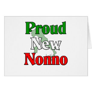 Stolt nya Nonno (den italienska farfadern) Hälsningskort