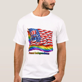 Stolt Oberoende HBTQ Amerika 250 Herr T-Shirt
