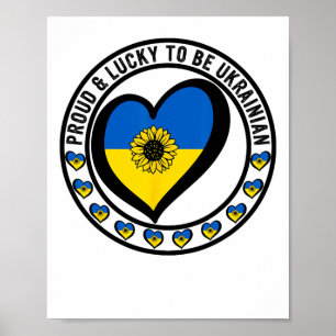Stolt Och Lycklig Att Vara Ukrainsk Jag Älskar Ukr Poster