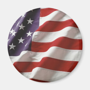 Stolt och patriotisk USA flagga Magnet