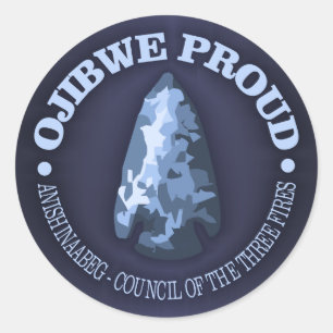 Stolt Ojibwe (arrowheaden) Runt Klistermärke