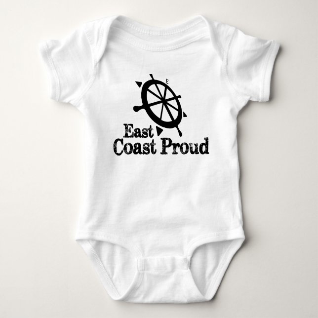 Stolt ostkust - nautisk roderbaby t-shirt (Framsida)
