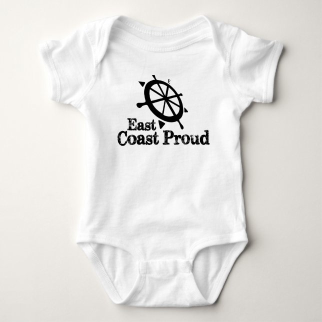 Stolt ostkust - nautisk roderbaby tröja (Framsida)