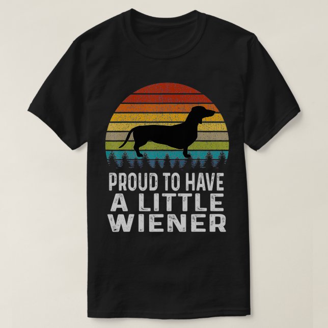 stolt över att ha en liten Wiener Dachshund T Shirt (Design framsida)