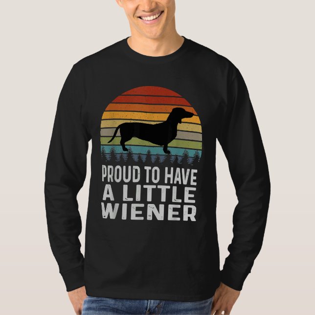 stolt över att ha en liten Wiener Dachshund T Shirt (Framsida)