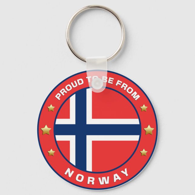 stolt över att komma från Norge Nyckelring (Framsida)