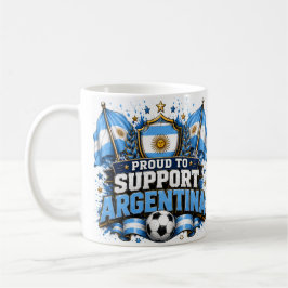 STOLT ÖVER ATT STÖDJA ARGENTINA Fotbollsdesign Kaffemugg