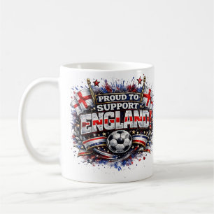 STOLT ÖVER ATT STÖDJA England 2026 Fotbollsfan Kaffemugg