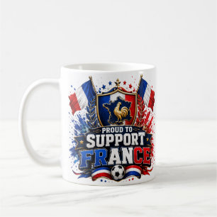 STOLT ÖVER ATT STÖDJA Team Frankrike 2026 Tupp Fot Kaffemugg