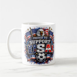 STOLT ÖVER ATT STÖDJA USA Fotbollsfan | Amerikansk Kaffemugg