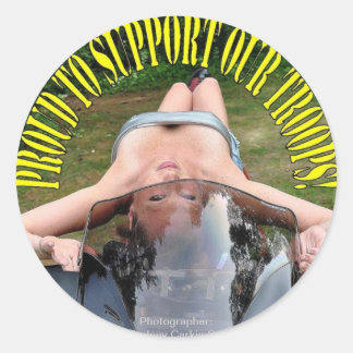 stolt över att stödja våra trupper Suzuki Hyabusa Runt Klistermärke