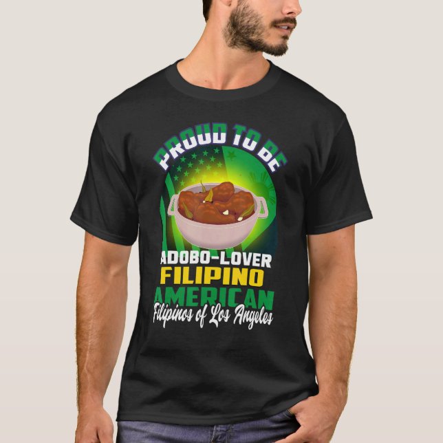 stolt över att vara adopbo Filipino American Los A T Shirt (Framsida)