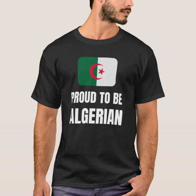 stolt över att vara algeriska t shirt (Framsida)