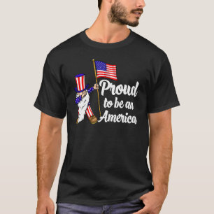 stolt över att vara America Oberoende America Flag T Shirt