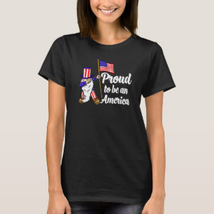 stolt över att vara Amerika Oberoende Amerika Flag T Shirt